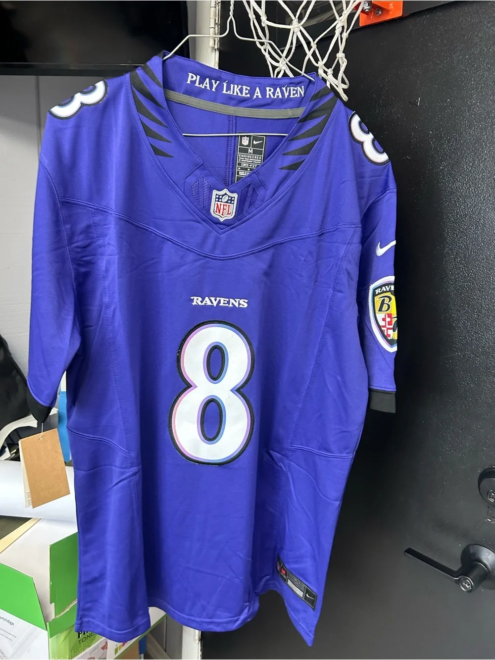 Nike Baltimore Ravens #8 Purple Lamar Jackson Jersey